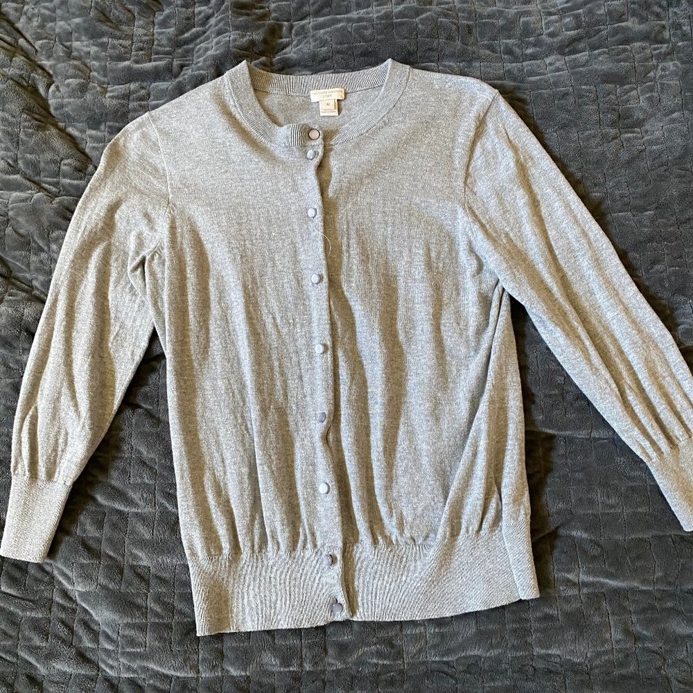 Gray Button Up Cardigan